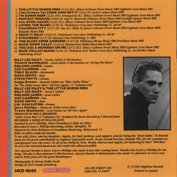 Billy Lee Riley : Blue Collar Blues (CD, Album)