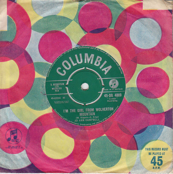 Jo Ann Campbell : I'm The Girl From Wolverton Mountain (7", Single)