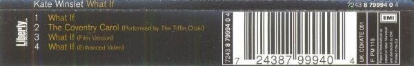 Kate Winslet : What If (CD, Maxi, Enh)