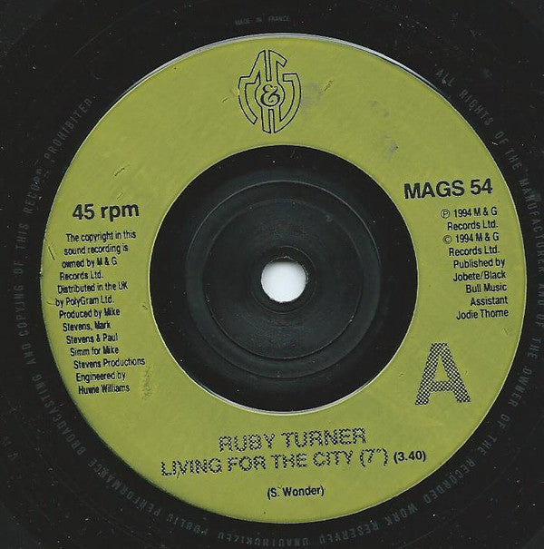 Ruby Turner : Living For The City (7", Single)