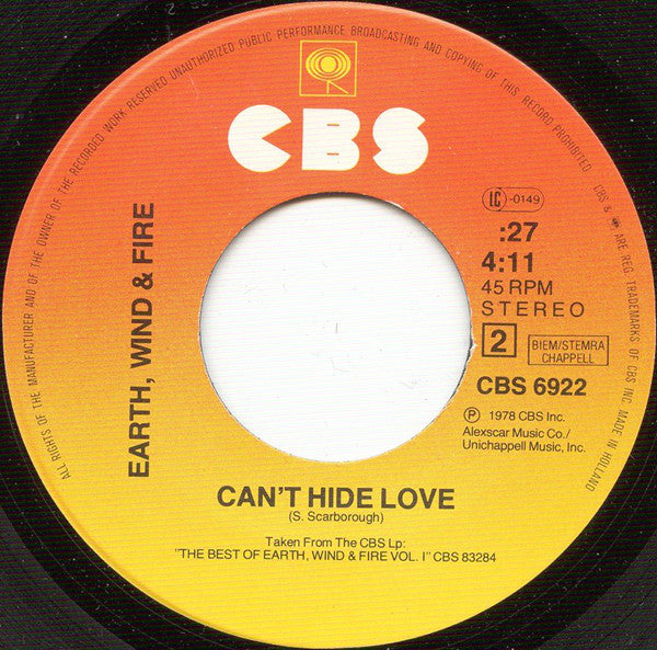 Earth, Wind & Fire : September (7", Single)