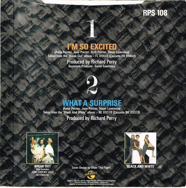 Pointer Sisters : I'm So Excited (7", Single, Sil)