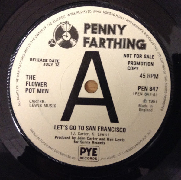 Flower Pot Men : Let's Go To San Francisco (7", Single, Promo)