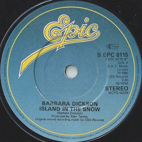 Barbara Dickson : January February (7", Single)