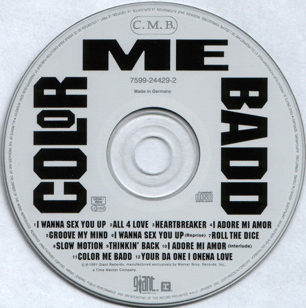 Color Me Badd : C.M.B. (CD, Album, Whi)