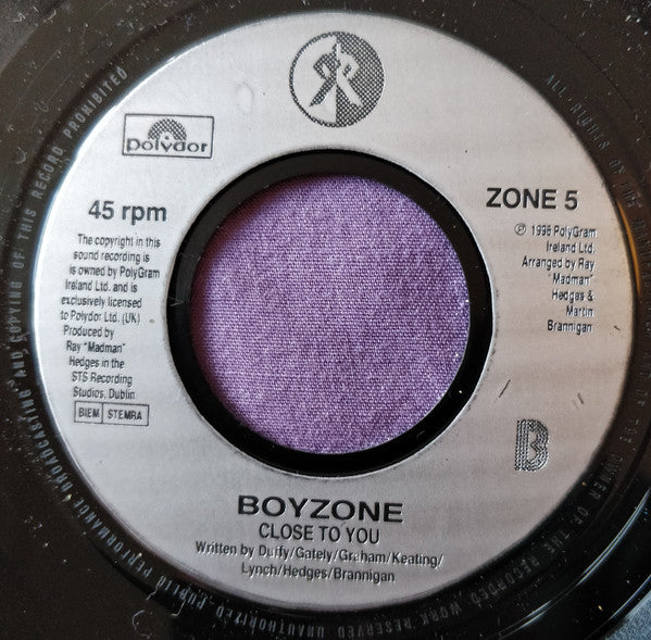 Boyzone : Coming Home Now (7", Jukebox)