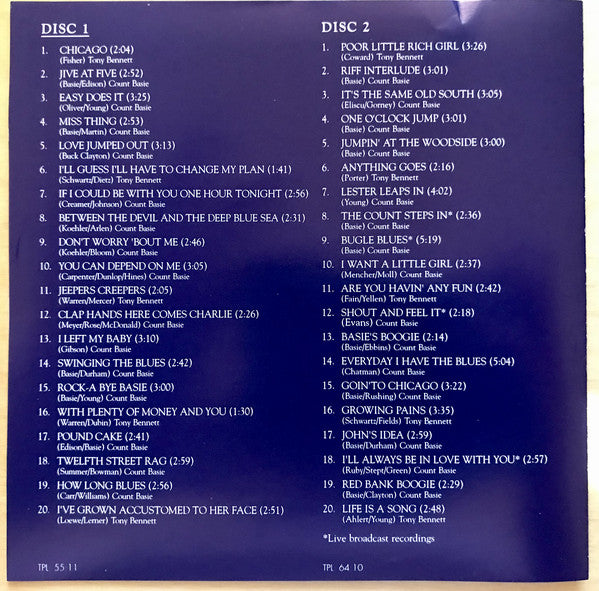 Count Basie & Tony Bennett : Count Basie & Tony Bennett The Platinum Collection (2xCD, Comp, RM)