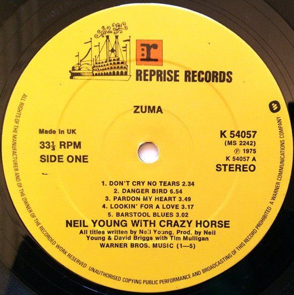 Neil Young With Crazy Horse : Zuma (LP, Album)