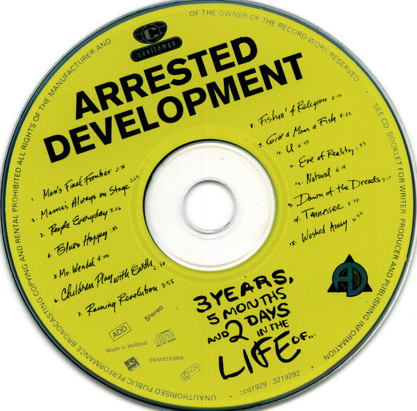 Arrested Development - 3 Years, 5 Months And 2 Days In The Life Of... (CD) (Very Good Plus (VG)) - DaddyPop
