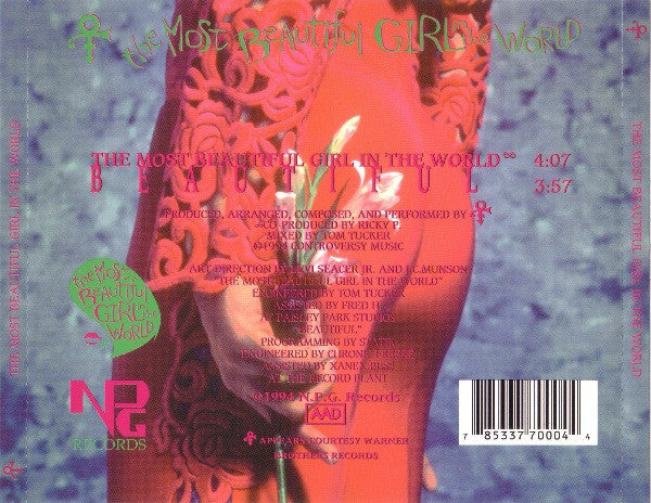 The Artist (Formerly Known As Prince) : The Most Beautiful Girl In The World (CD, Single)