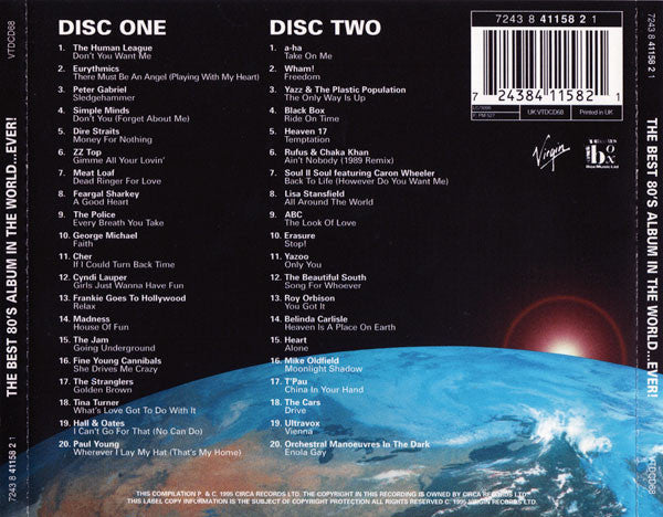 Various : The Best 80's Album In The World...Ever! (2xCD, Comp)