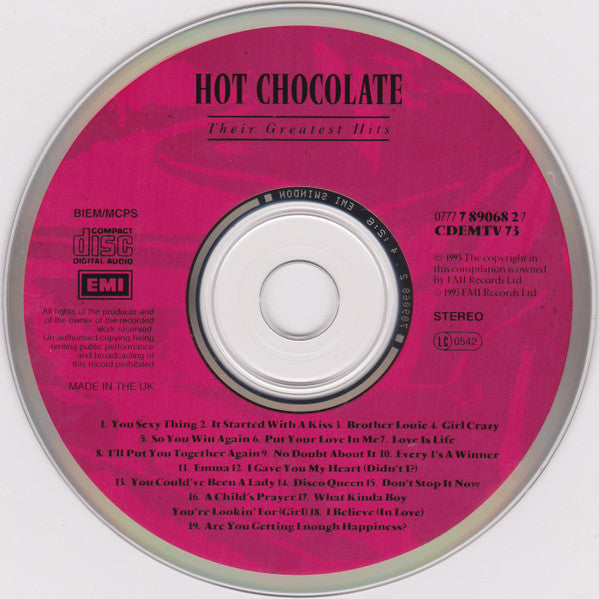 Hot Chocolate : Their Greatest Hits (CD, Comp, RE)