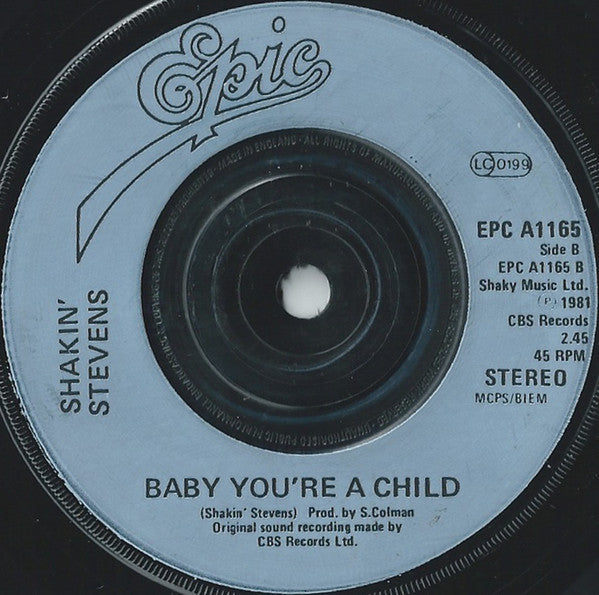 Shakin' Stevens : You Drive Me Crazy (7", Single, Blu)