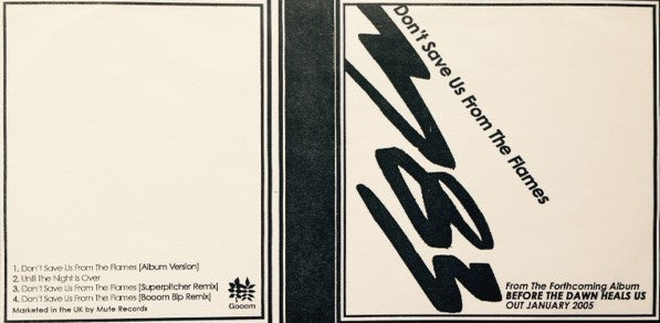 M83 : Don't Save Us From The Flames (CDr, Maxi, Promo)