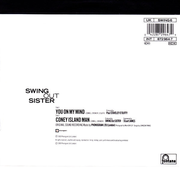 Swing Out Sister : You On My Mind (7", Single, Sil)
