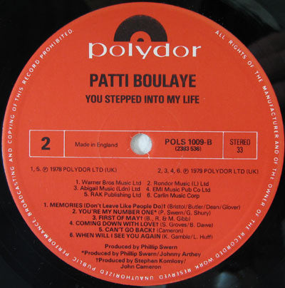 Patti Boulaye : You Stepped Into My Life (LP, Album)