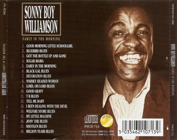 Sonny Boy Williamson : Early In The Morning (CD, Comp)