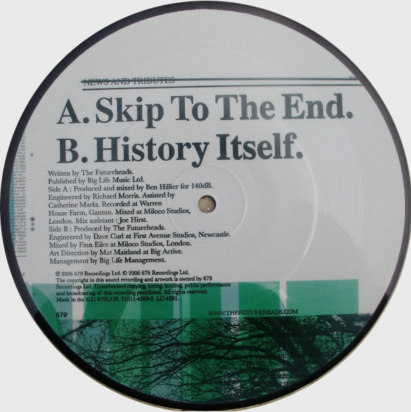 The Futureheads : Skip To The End (7", Single, Pic, 1/2)