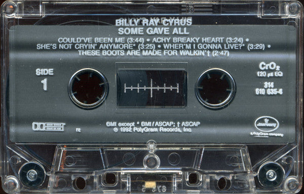 Billy Ray Cyrus : Some Gave All (Cass, Album)