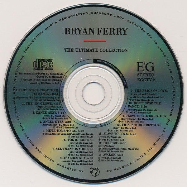 Bryan Ferry / Roxy Music : Bryan Ferry - The Ultimate Collection With Roxy Music (CD, Comp)