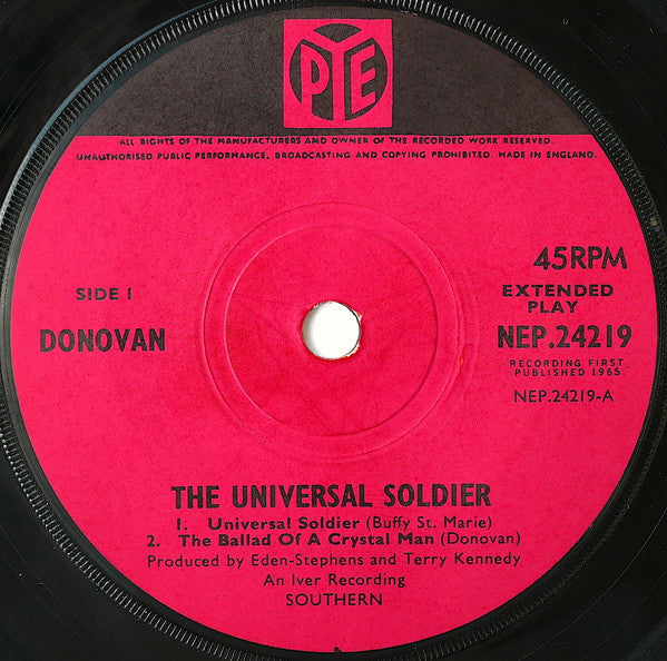 Donovan : The Universal Soldier (7", EP, Mono, Sol)