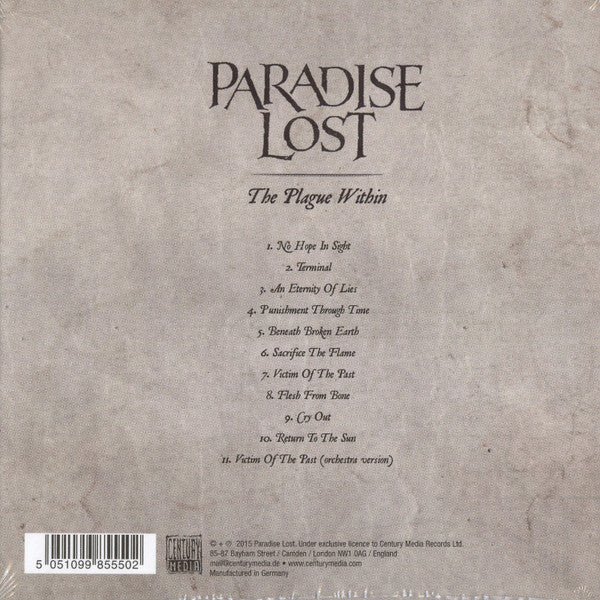 Paradise Lost : The Plague Within (CD, Album, Ltd, Med)