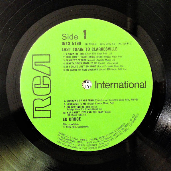 Ed Bruce : Last Train To Clarkesville (LP, Album, Comp)