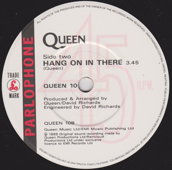 Queen : I Want It All (7", Single, Car)