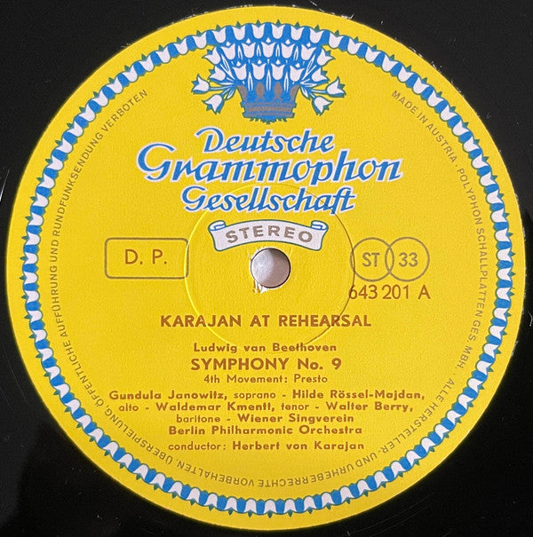 Ludwig Van Beethoven - Herbert Von Karajan - Berliner Philharmoniker : Karajan In Rehearsal (LP, Gat)