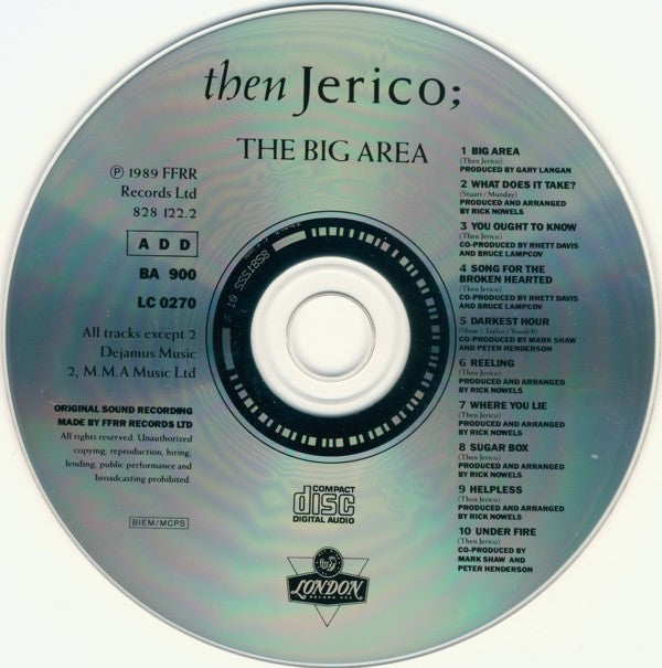 Then Jerico : The Big Area (CD, Album, RE)