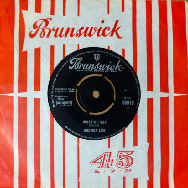 Brenda Lee : Is It True (7", Single)
