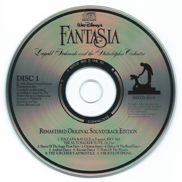 Leopold Stokowski And The Philadelphia Orchestra : Walt Disney's Fantasia (2xCD, Album, RM)