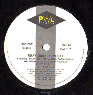 The Christians, Holly Johnson, Paul McCartney, Gerry Marsden & Stock, Aitken & Waterman : Ferry 'Cross The Mersey (7", Single, Pap)