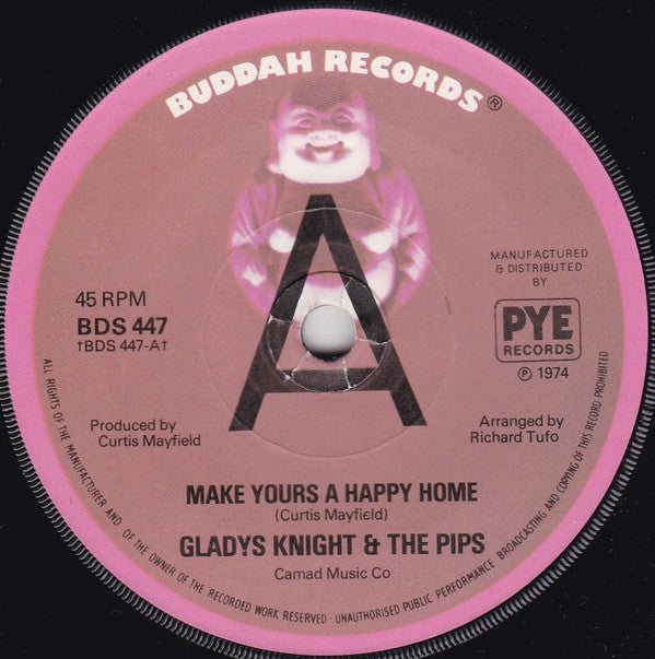 Gladys Knight And The Pips : Make Yours A Happy Home (7", Promo, Sol)