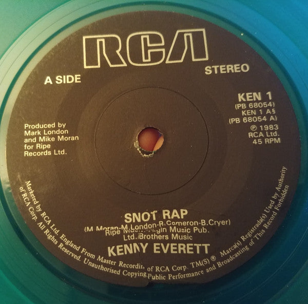 Kenny Everett : Snot Rap (7", Gre)