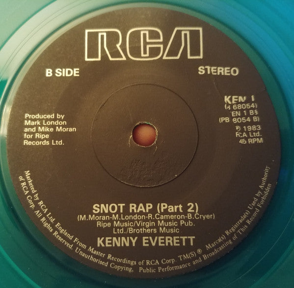Kenny Everett : Snot Rap (7", Gre)