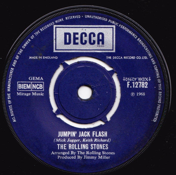 The Rolling Stones : Jumpin' Jack Flash (7", Single)