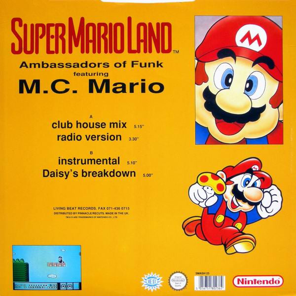 Ambassadors Of Funk Featuring MC Mario (2) : SuperMario Land (12")