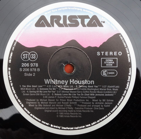 Whitney Houston : Whitney Houston (LP, Album)