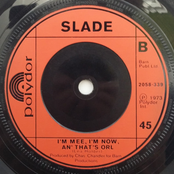 Slade : Cum On Feel The Noize (7", Single, Mono, Inj)