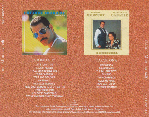 Freddie Mercury : Solo (Box, Comp, EMI + CD, Album, RE, RM + CD, Album, RE)