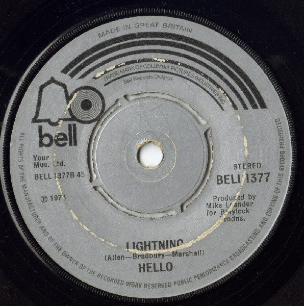 Hello : Tell Him (7", Single)