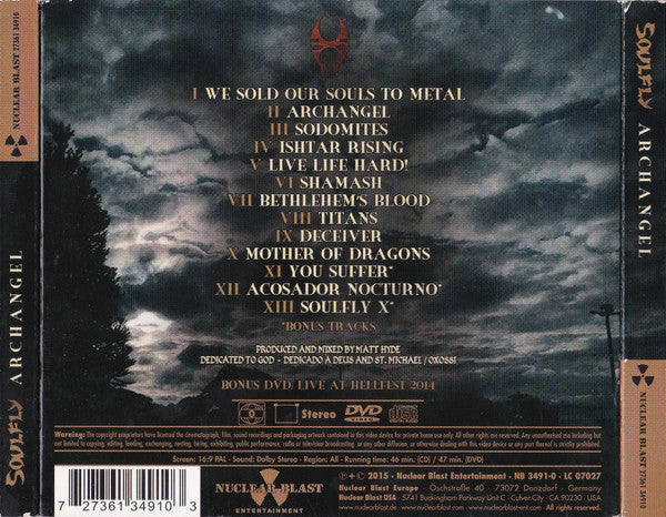 Soulfly : Archangel (CD, Album + DVD-V, PAL + Ltd, Dig)