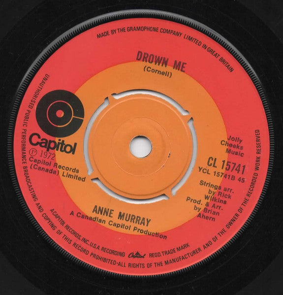 Anne Murray : Danny's Song / Drown Me (7", Single, Pus)