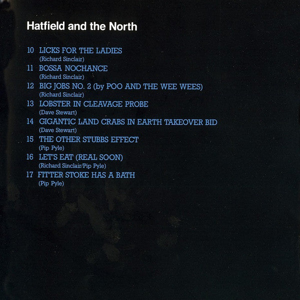 Hatfield And The North : Hatfield And The North (CD, Album, RE, EMI)