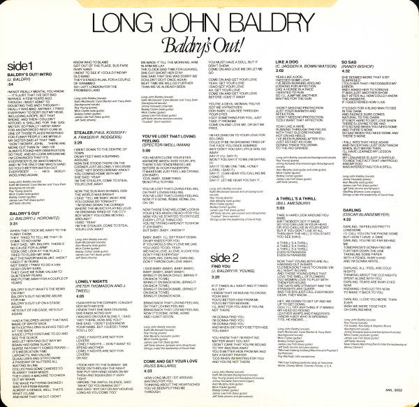 Long John Baldry : Baldry's Out! (LP, Album)
