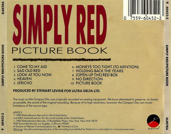 Simply Red : Picture Book (CD, Album, RP)