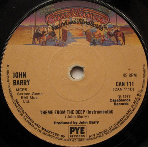 Donna Summer / John Barry : Down Deep Inside (Theme From The Deep) (7", Single, Sol)