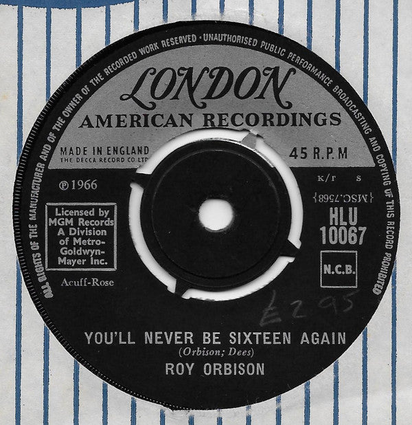 Roy Orbison : Too Soon To Know (7", Single)