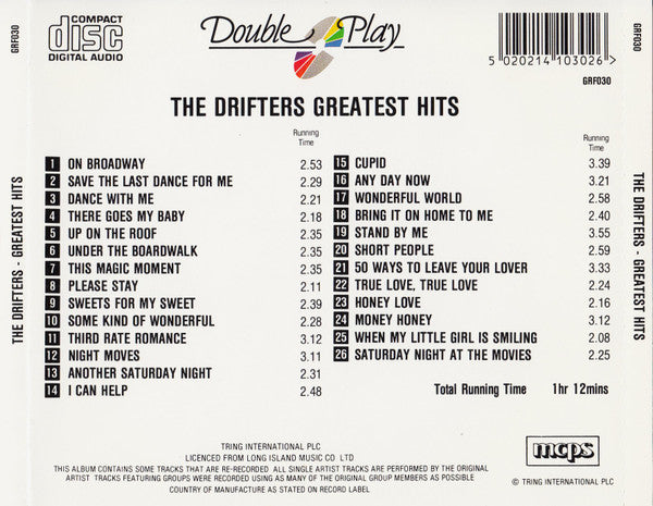 The Drifters : Greatest Hits (CD, Comp)